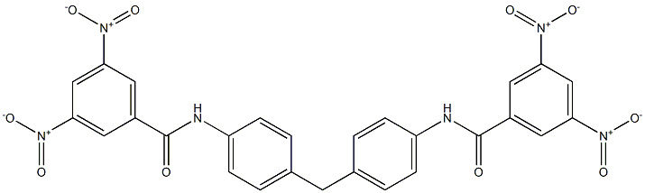 N-(4-{4-[(3,5-dinitrobenzoyl)amino]benzyl}phenyl)-3,5-dinitrobenzamide 结构式