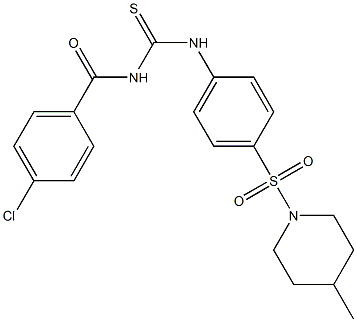  N-(4-chlorobenzoyl)-N'-{4-[(4-methyl-1-piperidinyl)sulfonyl]phenyl}thiourea