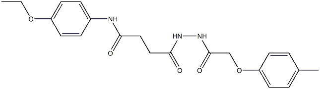 N-(4-ethoxyphenyl)-4-{2-[2-(4-methylphenoxy)acetyl]hydrazino}-4-oxobutanamide Struktur