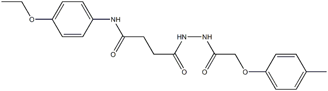 N-(4-ethoxyphenyl)-4-{2-[2-(4-methylphenoxy)acetyl]hydrazino}-4-oxobutanamide Structure