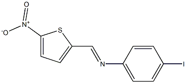 4-iodo-N-[(E)-(5-nitro-2-thienyl)methylidene]aniline Structure