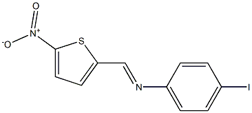 4-iodo-N-[(E)-(5-nitro-2-thienyl)methylidene]aniline,,结构式