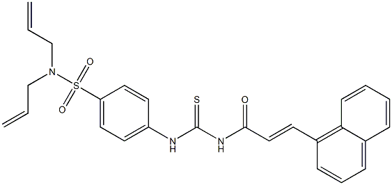 N,N-diallyl-4-[({[(E)-3-(1-naphthyl)-2-propenoyl]amino}carbothioyl)amino]benzenesulfonamide