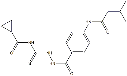  N-[(2-{4-[(3-methylbutanoyl)amino]benzoyl}hydrazino)carbothioyl]cyclopropanecarboxamide