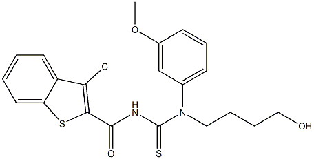 N'-[(3-chloro-1-benzothiophen-2-yl)carbonyl]-N-(4-hydroxybutyl)-N-(3-methoxyphenyl)thiourea|