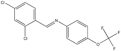 N-[(E)-(2,4-dichlorophenyl)methylidene]-N-[4-(trifluoromethoxy)phenyl]amine Struktur