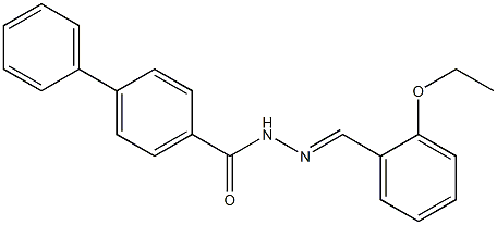 N'-[(E)-(2-ethoxyphenyl)methylidene][1,1'-biphenyl]-4-carbohydrazide Structure