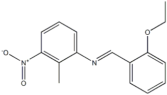 N-[(E)-(2-ethoxyphenyl)methylidene]-N-(2-methyl-3-nitrophenyl)amine Struktur