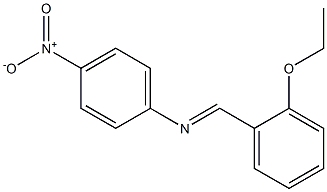 N-[(E)-(2-ethoxyphenyl)methylidene]-N-(4-nitrophenyl)amine 化学構造式