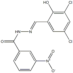 N'-[(E)-(3,5-dichloro-2-hydroxyphenyl)methylidene]-3-nitrobenzohydrazide Struktur