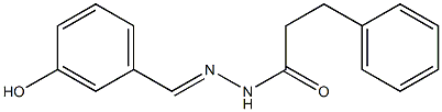 N'-[(E)-(3-hydroxyphenyl)methylidene]-3-phenylpropanohydrazide,,结构式