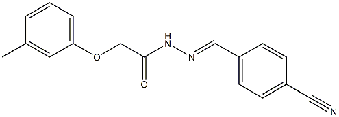 N'-[(E)-(4-cyanophenyl)methylidene]-2-(3-methylphenoxy)acetohydrazide 结构式