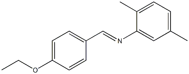 N-(2,5-dimethylphenyl)-N-[(E)-(4-ethoxyphenyl)methylidene]amine Struktur