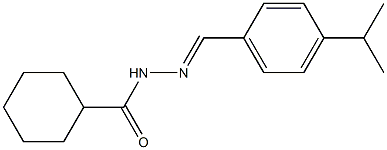 N'-[(E)-(4-isopropylphenyl)methylidene]cyclohexanecarbohydrazide,,结构式