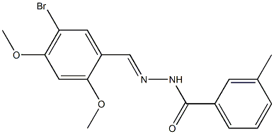 N'-[(E)-(5-bromo-2,4-dimethoxyphenyl)methylidene]-3-methylbenzohydrazide Structure