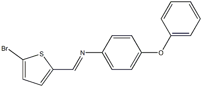 N-[(E)-(5-bromo-2-thienyl)methylidene]-N-(4-phenoxyphenyl)amine 化学構造式