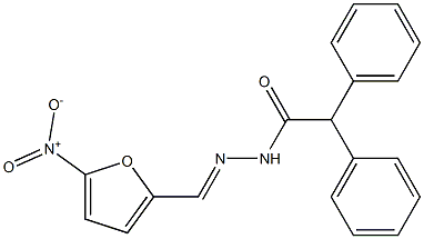N'-[(E)-(5-nitro-2-furyl)methylidene]-2,2-diphenylacetohydrazide,,结构式