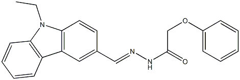 N'-[(E)-(9-ethyl-9H-carbazol-3-yl)methylidene]-2-phenoxyacetohydrazide Structure