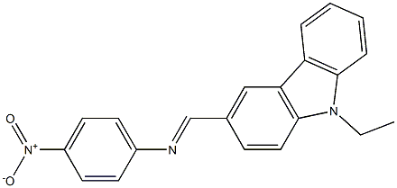 N-[(E)-(9-ethyl-9H-carbazol-3-yl)methylidene]-N-(4-nitrophenyl)amine Structure