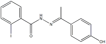 N'-[(E)-1-(4-hydroxyphenyl)ethylidene]-2-iodobenzohydrazide,,结构式