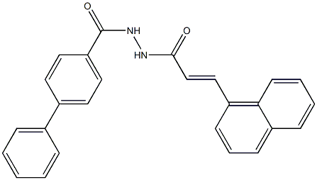 N'-[(E)-3-(1-naphthyl)-2-propenoyl][1,1'-biphenyl]-4-carbohydrazide Struktur