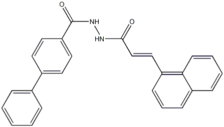 N'-[(E)-3-(1-naphthyl)-2-propenoyl][1,1'-biphenyl]-4-carbohydrazide,,结构式