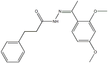 N'-[(Z)-1-(2,4-dimethoxyphenyl)ethylidene]-3-phenylpropanohydrazide Structure