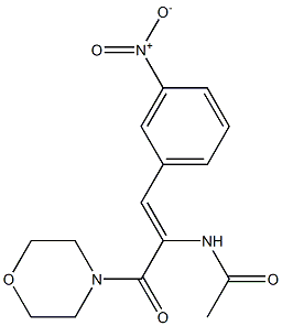 N-[(Z)-1-(4-morpholinylcarbonyl)-2-(3-nitrophenyl)ethenyl]acetamide Structure