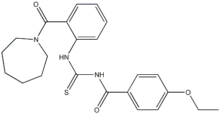 N-[2-(1-azepanylcarbonyl)phenyl]-N'-(4-ethoxybenzoyl)thiourea Structure