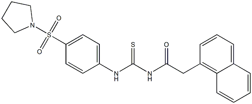 N-[2-(1-naphthyl)acetyl]-N'-[4-(1-pyrrolidinylsulfonyl)phenyl]thiourea 结构式