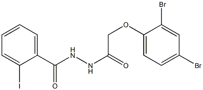 N'-[2-(2,4-dibromophenoxy)acetyl]-2-iodobenzohydrazide Structure