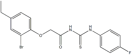 N-[2-(2-bromo-4-ethylphenoxy)acetyl]-N'-(4-fluorophenyl)thiourea