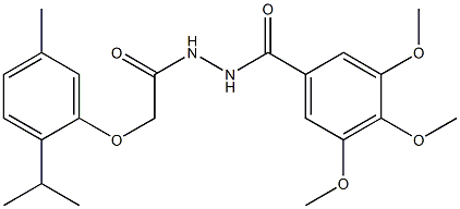  N'-[2-(2-isopropyl-5-methylphenoxy)acetyl]-3,4,5-trimethoxybenzohydrazide