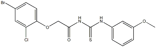 N-[2-(4-bromo-2-chlorophenoxy)acetyl]-N'-(3-methoxyphenyl)thiourea,,结构式