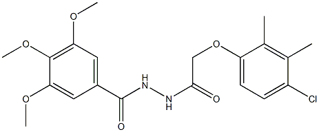 N'-[2-(4-chloro-2,3-dimethylphenoxy)acetyl]-3,4,5-trimethoxybenzohydrazide Structure