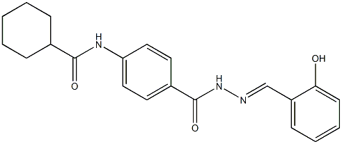 N-[4-({2-[(E)-(2-hydroxyphenyl)methylidene]hydrazino}carbonyl)phenyl]cyclohexanecarboxamide Structure