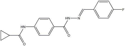 N-[4-({2-[(E)-(4-fluorophenyl)methylidene]hydrazino}carbonyl)phenyl]cyclopropanecarboxamide|