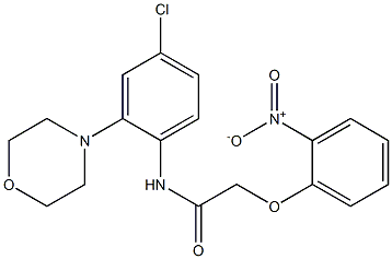 N-[4-chloro-2-(4-morpholinyl)phenyl]-2-(2-nitrophenoxy)acetamide 化学構造式