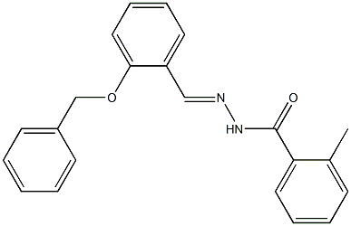 N'-{(E)-[2-(benzyloxy)phenyl]methylidene}-2-methylbenzohydrazide 化学構造式