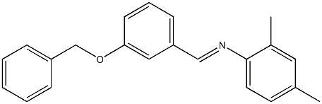 N-{(E)-[3-(benzyloxy)phenyl]methylidene}-N-(2,4-dimethylphenyl)amine,,结构式