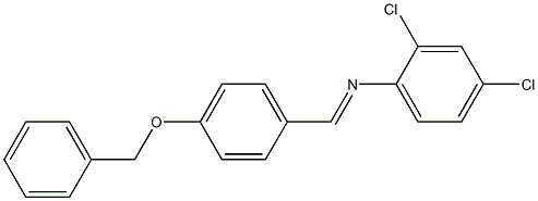 N-{(E)-[4-(benzyloxy)phenyl]methylidene}-N-(2,4-dichlorophenyl)amine,,结构式