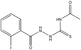 N-{[2-(2-iodobenzoyl)hydrazino]carbothioyl}acetamide 结构式