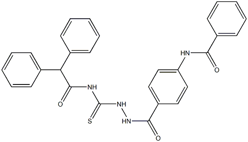 N-{4-[(2-{[(2,2-diphenylacetyl)amino]carbothioyl}hydrazino)carbonyl]phenyl}benzamide,,结构式