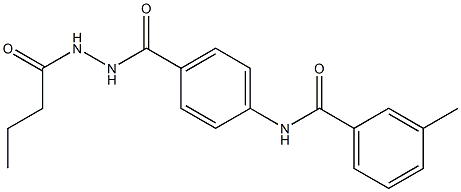 N-{4-[(2-butyrylhydrazino)carbonyl]phenyl}-3-methylbenzamide,,结构式