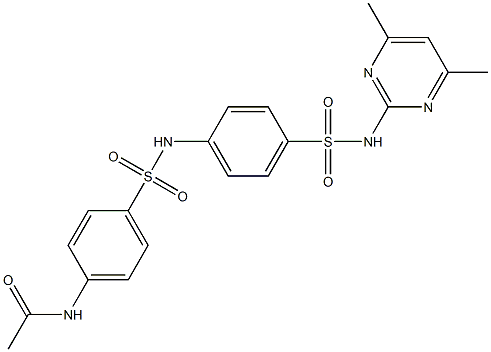 N-{4-[(4-{[(4,6-dimethyl-2-pyrimidinyl)amino]sulfonyl}anilino)sulfonyl]phenyl}acetamide Structure