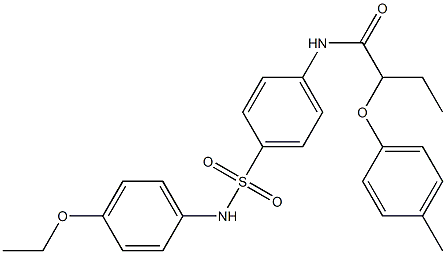 N-{4-[(4-ethoxyanilino)sulfonyl]phenyl}-2-(4-methylphenoxy)butanamide Struktur