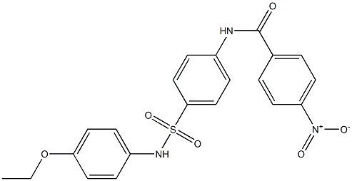 N-{4-[(4-ethoxyanilino)sulfonyl]phenyl}-4-nitrobenzamide,,结构式