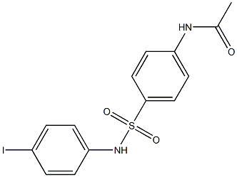 N-{4-[(4-iodoanilino)sulfonyl]phenyl}acetamide 化学構造式