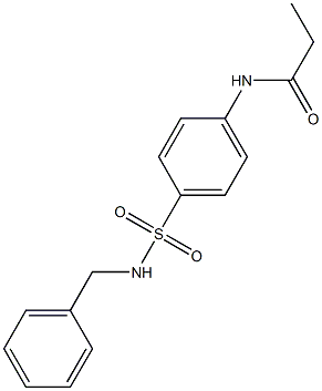 N-{4-[(benzylamino)sulfonyl]phenyl}propanamide Struktur