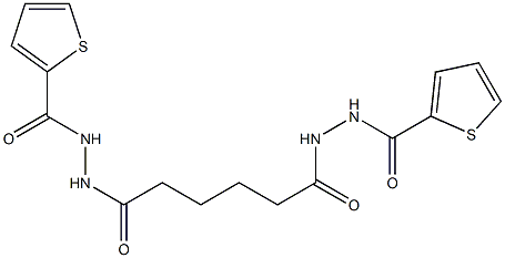 N'-{6-oxo-6-[2-(2-thienylcarbonyl)hydrazino]hexanoyl}-2-thiophenecarbohydrazide Structure